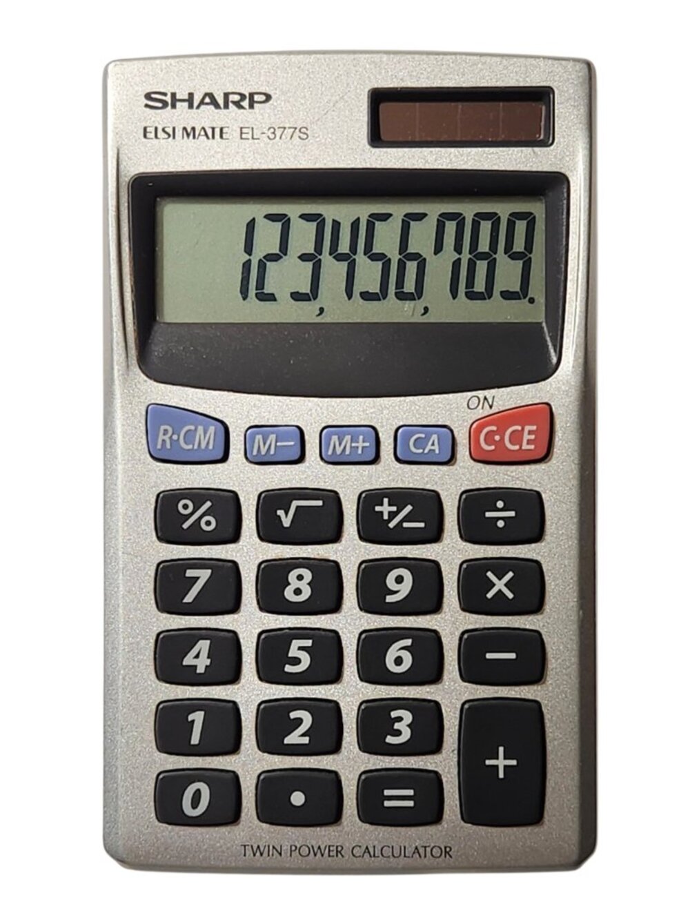 Vintage Sharp ELSI Mate EL-377S Twin Power Calculator Tested Working